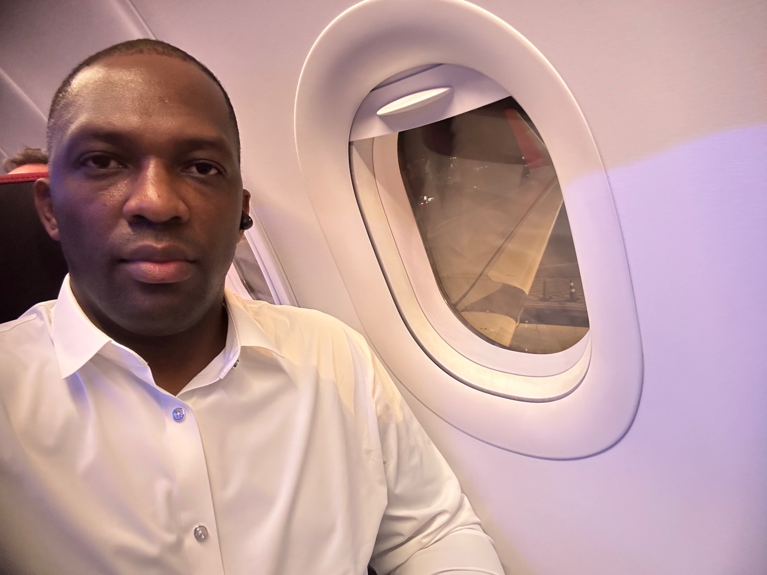 Em viagem de negócios